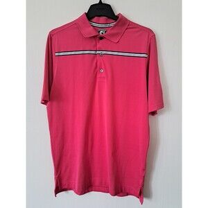 FootJoy Mens Golf Polo Hot Pink Size M